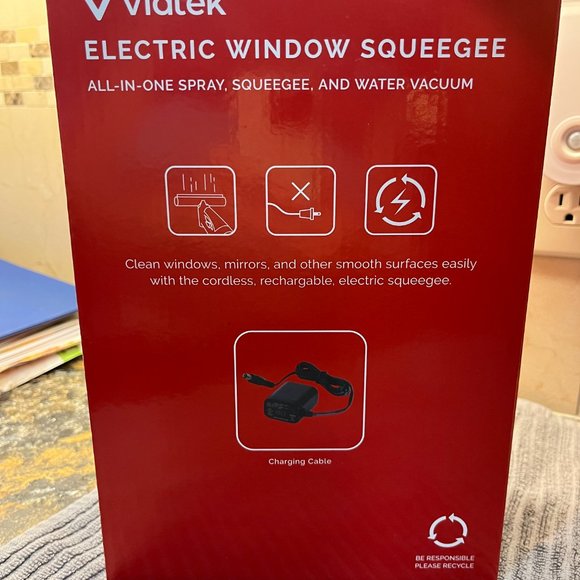 NWOT Sharper Image rechargeable cordless electric spray squeegee water vacuum - Picture 2 of 3